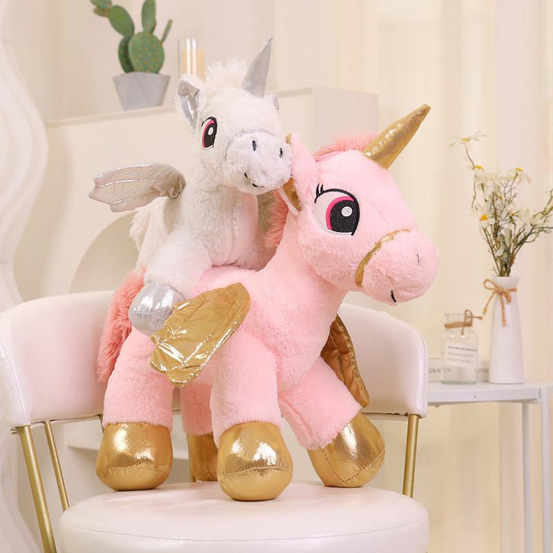 Winged Unicorn Plush Toy Animal Stuffed Doll Bedroom Decoration Kids Cute Gift
