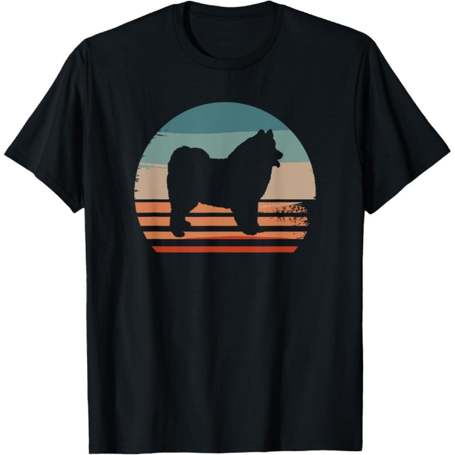 Vintage Retro Samoyed Dog Lover T-Shirt for Men Women S