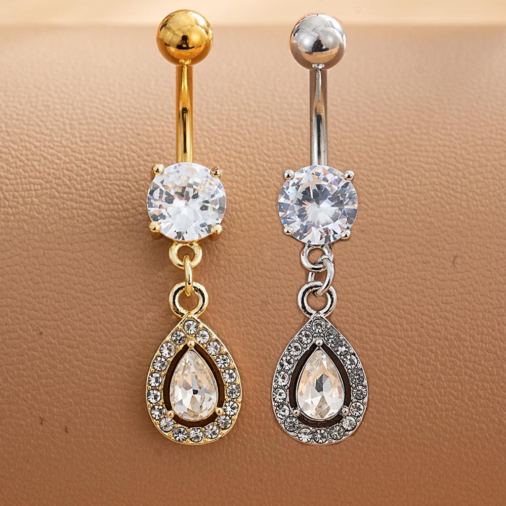 3/5 Reverse Crystals Faux Fake Belly Button Ring Belly Piercing Nombril Clip On Umbilical Navel Cartilage Clip Body Jewelry Gift