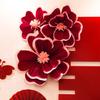 3Pcs Artificial Flower Three-Dimensional Design Festival Atmosphere Warm Joyful Colors Decorative Paper Flowers Home Party Office Gift Background