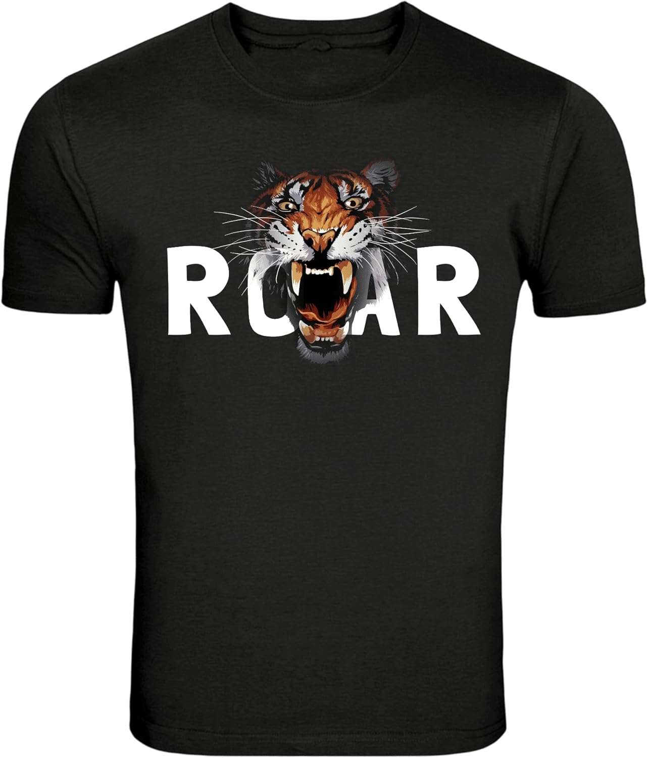 

Roar Tiger Head Typography Graphic T-Shirt 5XL різнокольоровий