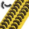 10 Pairs of 3D Fluffy Thick False Eyelashes - Natural Curling Style