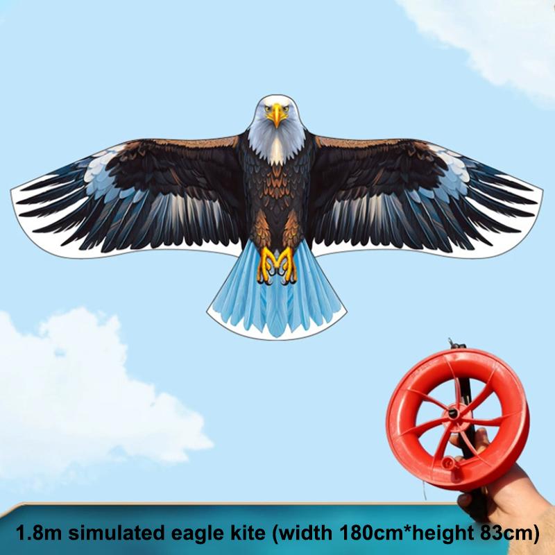 1.6/1.8M Giant Eagle Kite With 100M Kite String Flying Bird Kites Outdoor Fun Sports Garden Toys Bird Repelling Kite
