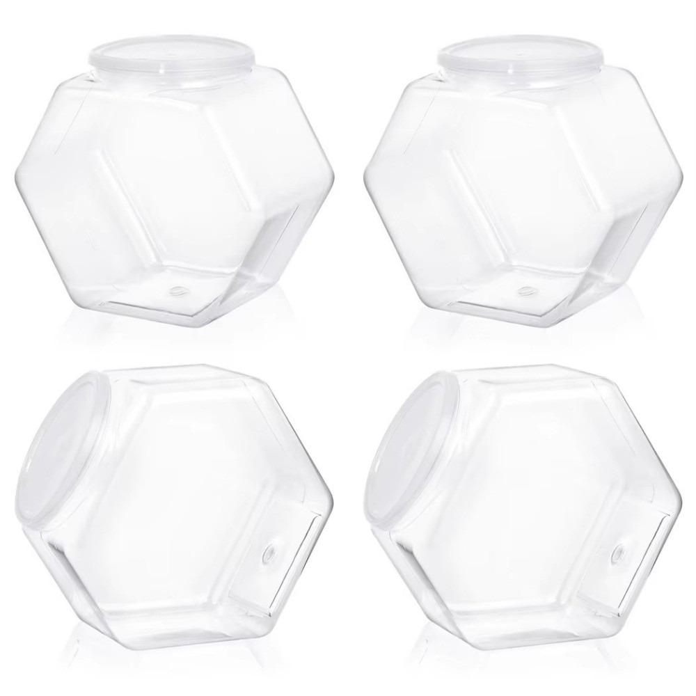Plastic Packaging Jars Clear Food Storage Container Portable Candy Cookie Jar Countertop Organizer