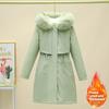 Winter Women's Plush and Thickened Parka Long Loose Large Fur Collar Coat