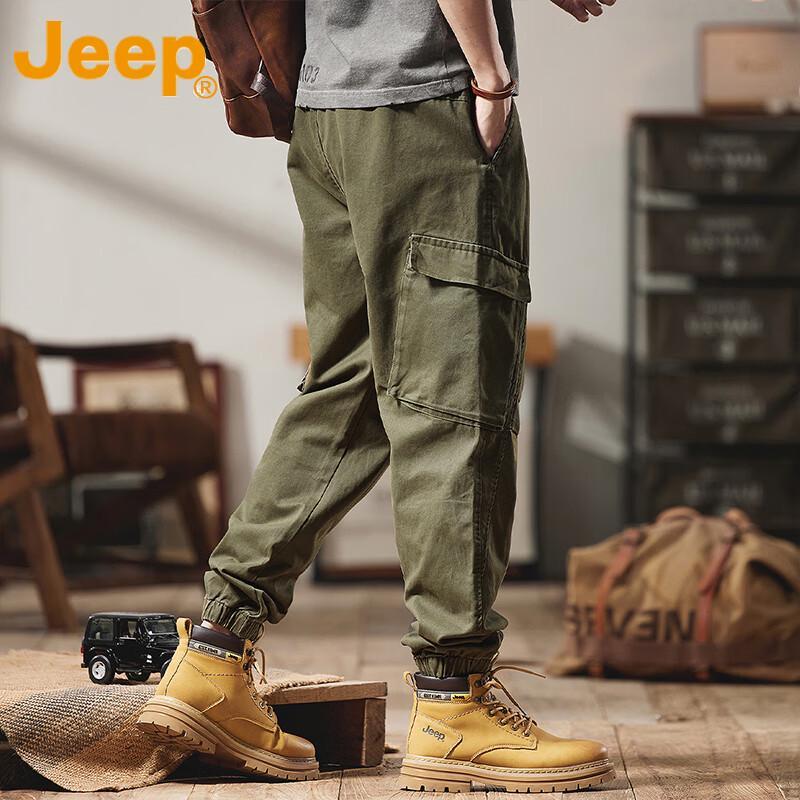 JEEP Men's American Style Heavyweight Loose Fit Cargo Pants