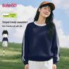 Baleno Women's Color Block Stripe Long Sleeve Sweatshirt