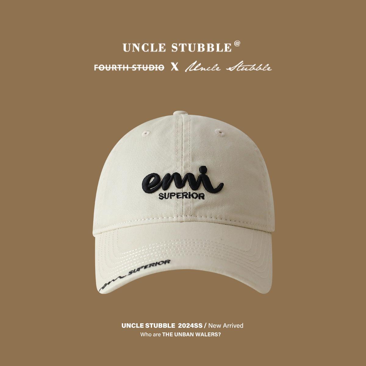 

Вышитая бейсболка бренда Tide, мужская и женская корейская универсальная спортивная шляпа с загнутыми полями, студенческая пара, показывающая лицо, маленькая кепка average size (55-61cm) adjustable абрикосовый