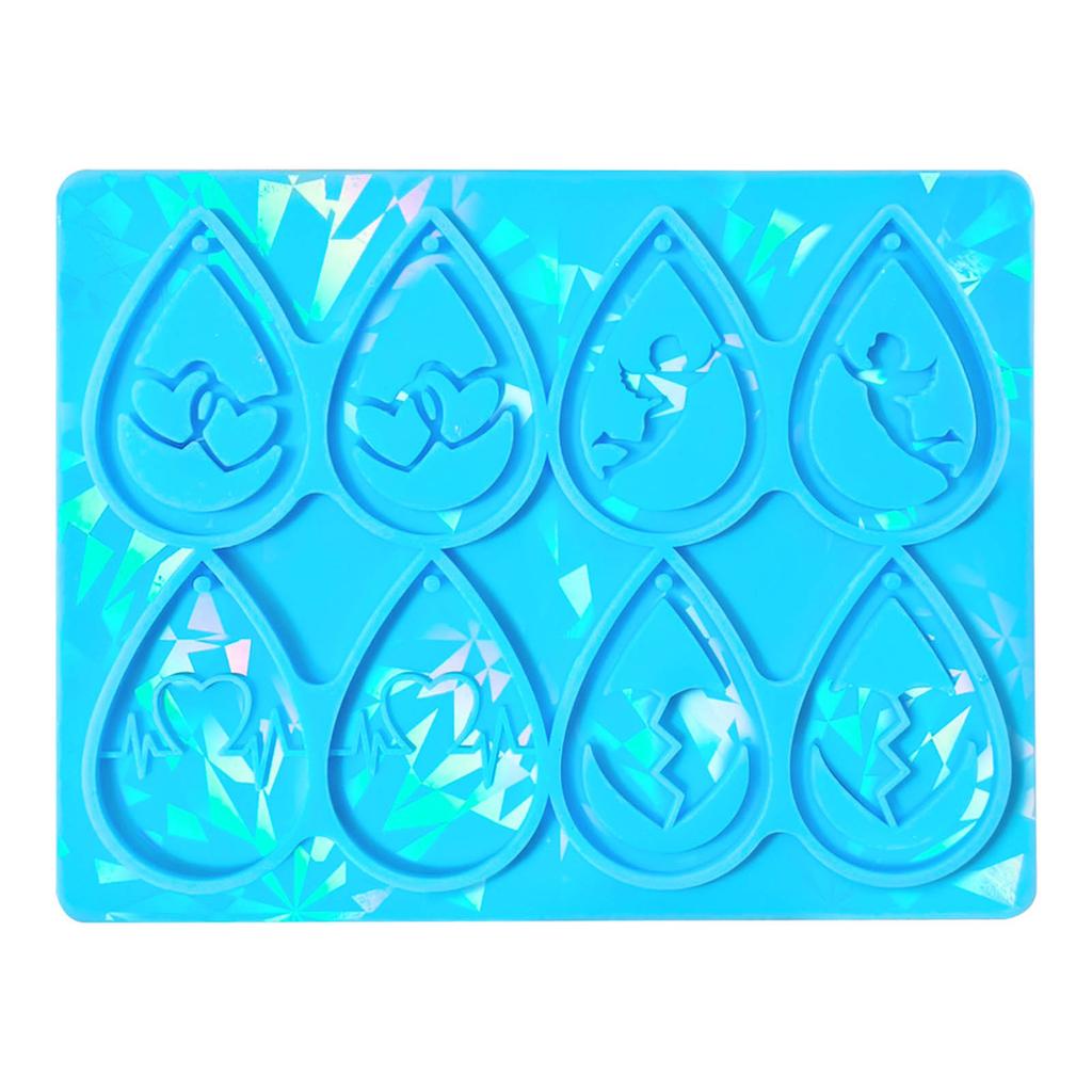 Ohrringform zum Valentinstag, Ohrring-Anhängerform, holografische Silikonformen, stilvolle Schmuckherstellungswerkzeuge für Paare