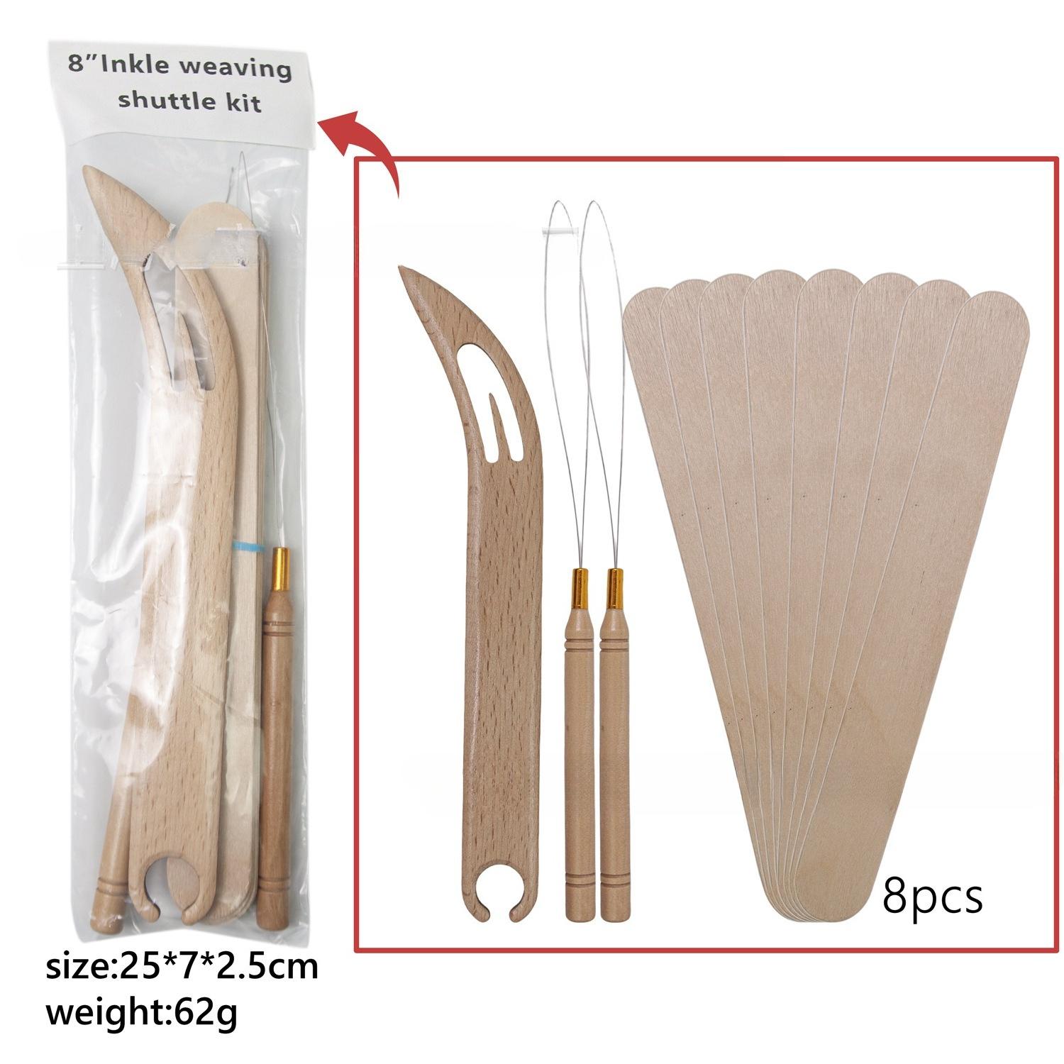 

Inkle weaving shuttle kit strap webbing tool set beech weaving tool shuttle