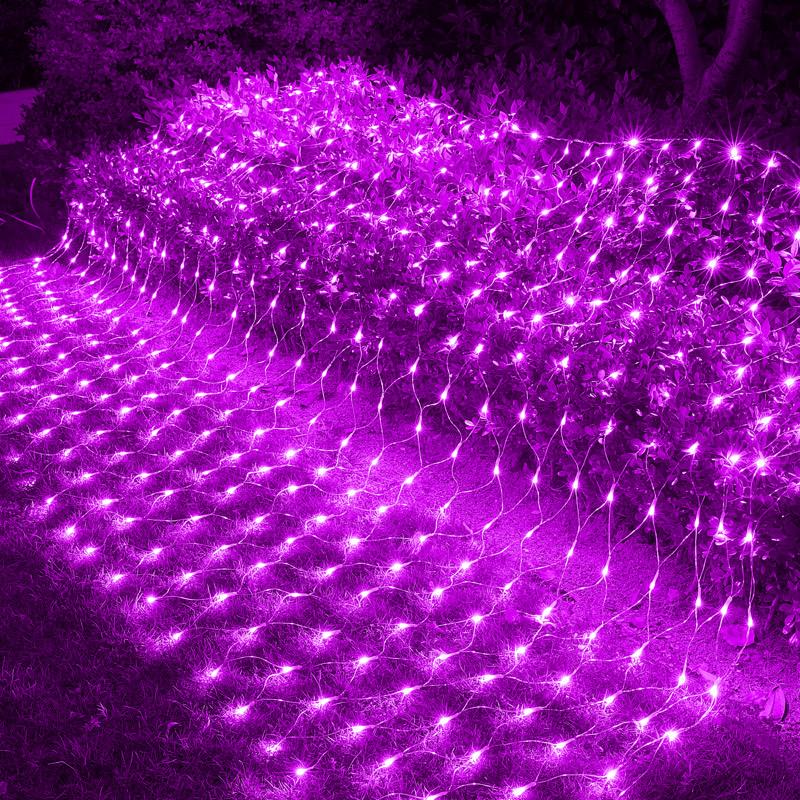 

Outdoor Waterproof Decorative Fishing Net Lights for Trees and Lawns - Colorful Low Voltage Starry Sky Design EU 1.5x1.5m 96 lights [with tail plug]