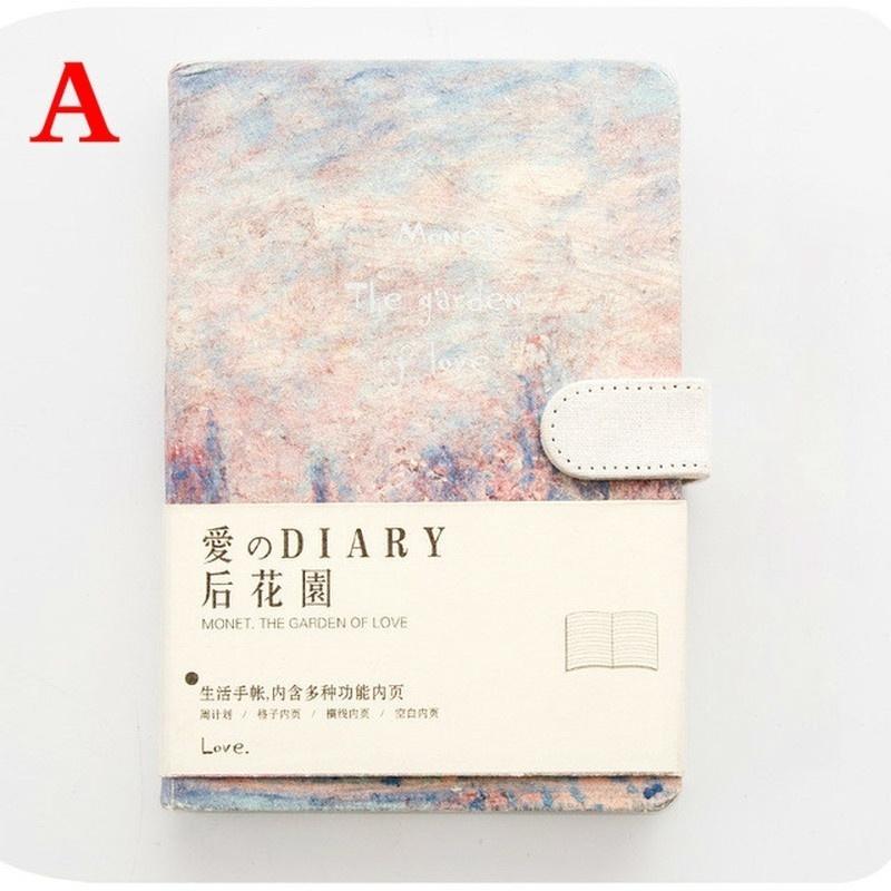 Kawaii Vintage Flower Notebook Journal Diary Weekly Planner Organizer Paper Notepad A5 Four Inner Pages