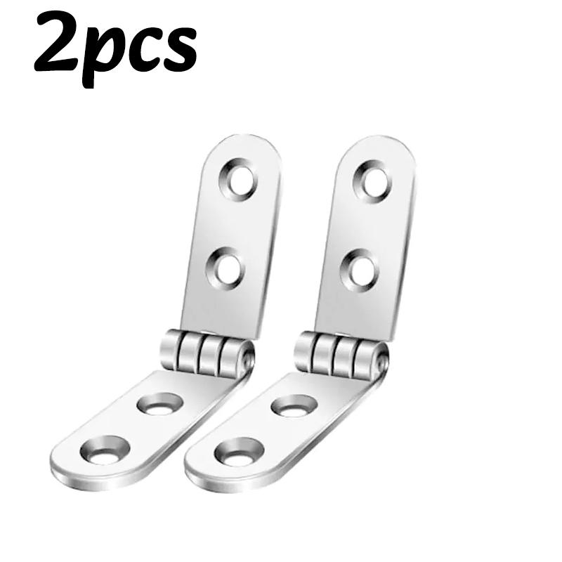 1-10PC 180 Degree Foldable Hinge Flap Screw-On Hinges Metal Rounded Corner Hinge Sewing Machine Cabinet Door Hardware Accessory