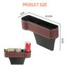 1Pc Multifunctional Leather Car Seat Gap Organizer - Auto Crevice Storage Box for Phone & Keys Filler