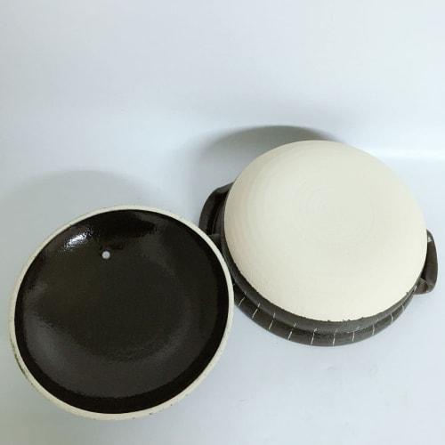 Earthenware Rice Cooker/rice Kettle, Ceramic, Banko Ware, Kurojukusa, Direct Heat, Microwave, and Oven Safe (No. 9 Pot)