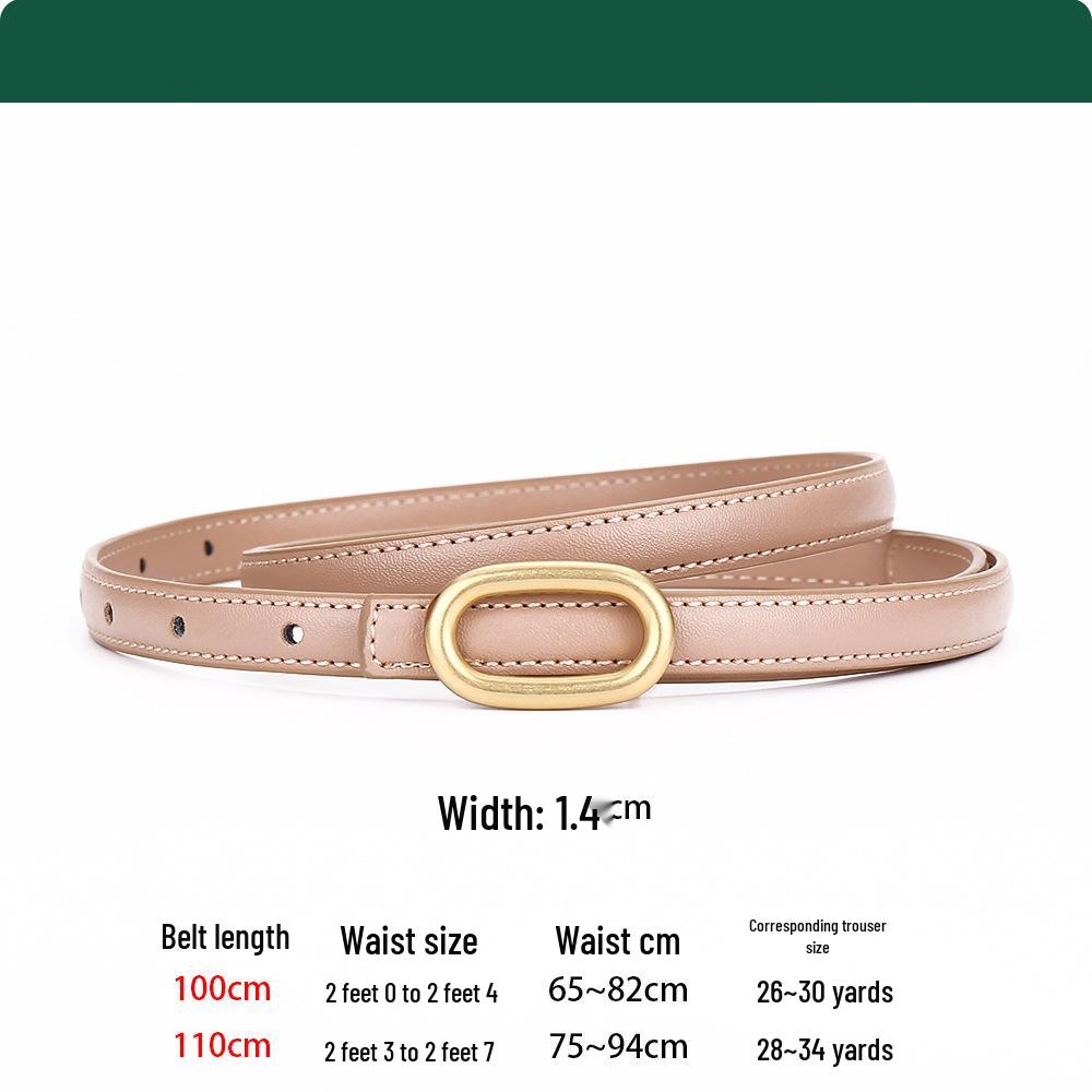 Women's Fashionable Cowhide Waist Belt - High-End, Versatile Accessory