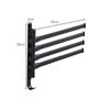 Towel Swivel Rack Wall Mounted Black Bar Hanger Rustproof Bathroom Rotation 180
