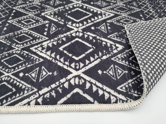 Tapis - BERBERES - Anthracite - 160x230 cm - 100% Polyester - Antidérapant