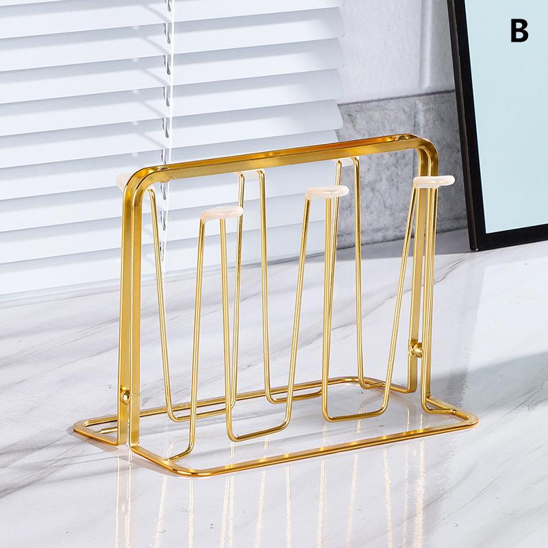 Mug Organizer Iron Cup Drying Rack For Countertop Drainer Stand Glass Bottle Holder Coffee Mug Holder Kitchen Organizer