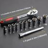 New Key Socket Set Multi-Purpose Repair Tool for Car,Motorcycle,Professional Socket Wrench Kit, Durable Hardware for Maintenance