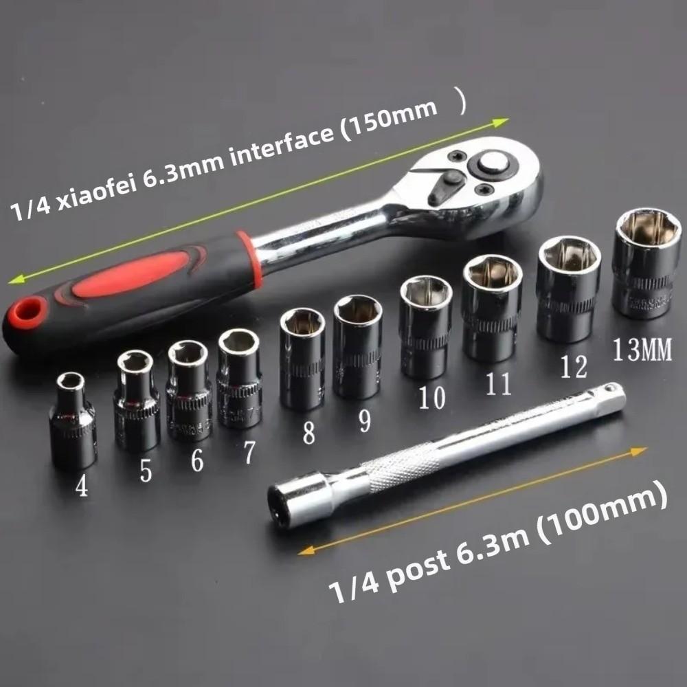 New Key Socket Set Multi-Purpose Repair Tool for Car,Motorcycle,Professional Socket Wrench Kit, Durable Hardware for Maintenance