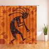 Fashion African Woman Shower Curtain Set With Rugs Afro Girl Egyptian Lady Fabric Shower Curtain Liner Non-Slip Carpet
