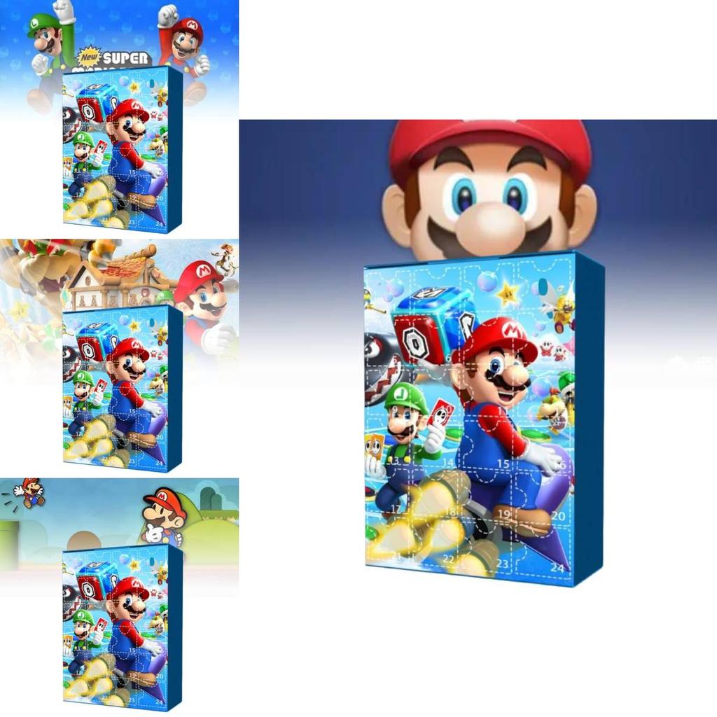 Christmas Advent Calendar Mario Sanrio Kids Holiday Countdown Toy Blind Box Set