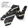[Michiko London] Brand Necktie, Made in Japan, Silk, Regimental Stripe, Jacquard Weave, Business, Regular Size (A: Light Gray)
