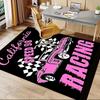 1pc California Speed 98 Racing Home Office, Durable Polyester Floor Mat with Easy, Office Decor, Urban Style, Nonslip Backing