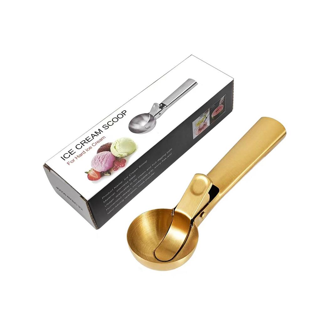 Stainless Steel Dual-Purpose Ice Cream and Fruit Baller Spoon