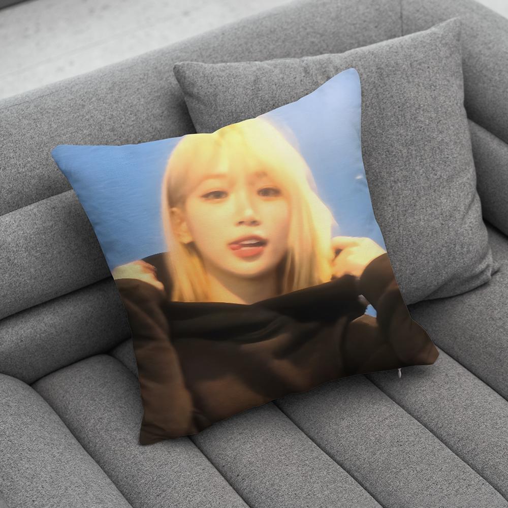 CChaewon LLesserafimSS Pillow Case Soft Cushion Cases for Farmhouse Sofa Decor Home Decorations and Protector