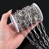 1M Stainless Steel Flat Square Frame Link Chains DIY Men Heavy Chunky Hip Hop Style Jewelry Making Necklace Bracelet Bag Chain