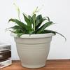 Weatherproof Plant Pots Round Flower Pot, Lightweight Pot with Drainage UV Resistant Garden Holes, Modern Planter for Indoor And Outdoor Plants