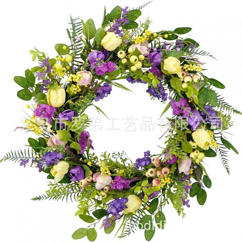 Artificial Flower Wreath Easter Valentines Day Hotel Restaurant Door Decorations