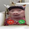 popular cartoon character John Pork Cushion Cover Soft  EasyWash Pillow Case  Versatile for Couch Bed Travel and Office