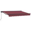 Manual Retractable Awning Burgundy Red 2.5 X 2 M