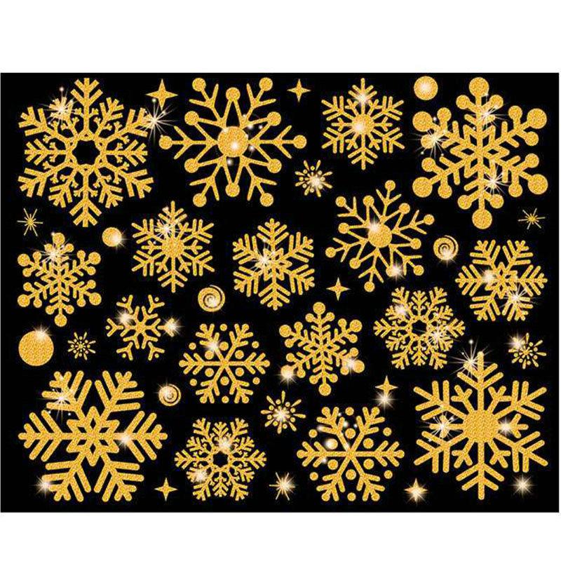 Wandaufkleber, dekorative Glasaufkleber, elektrostatische Weihnachten, schöne schicke Schneeflocken-Fensteraufkleber, charmant