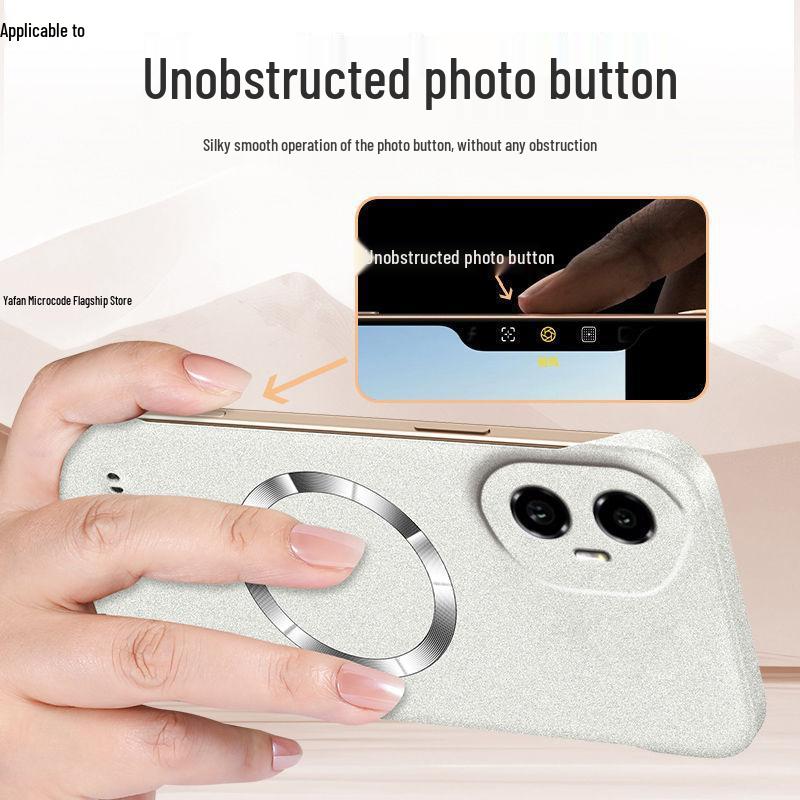 Honor 300 Pro Magnetic Frameless Hard Shell Phone Case - Sand Rock Finish, Light Luxury Feel