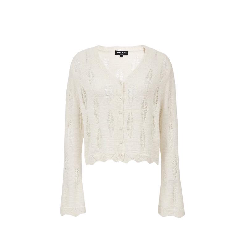 VEROMODA Women's 2025 Summer Textured Crochet Cardigan