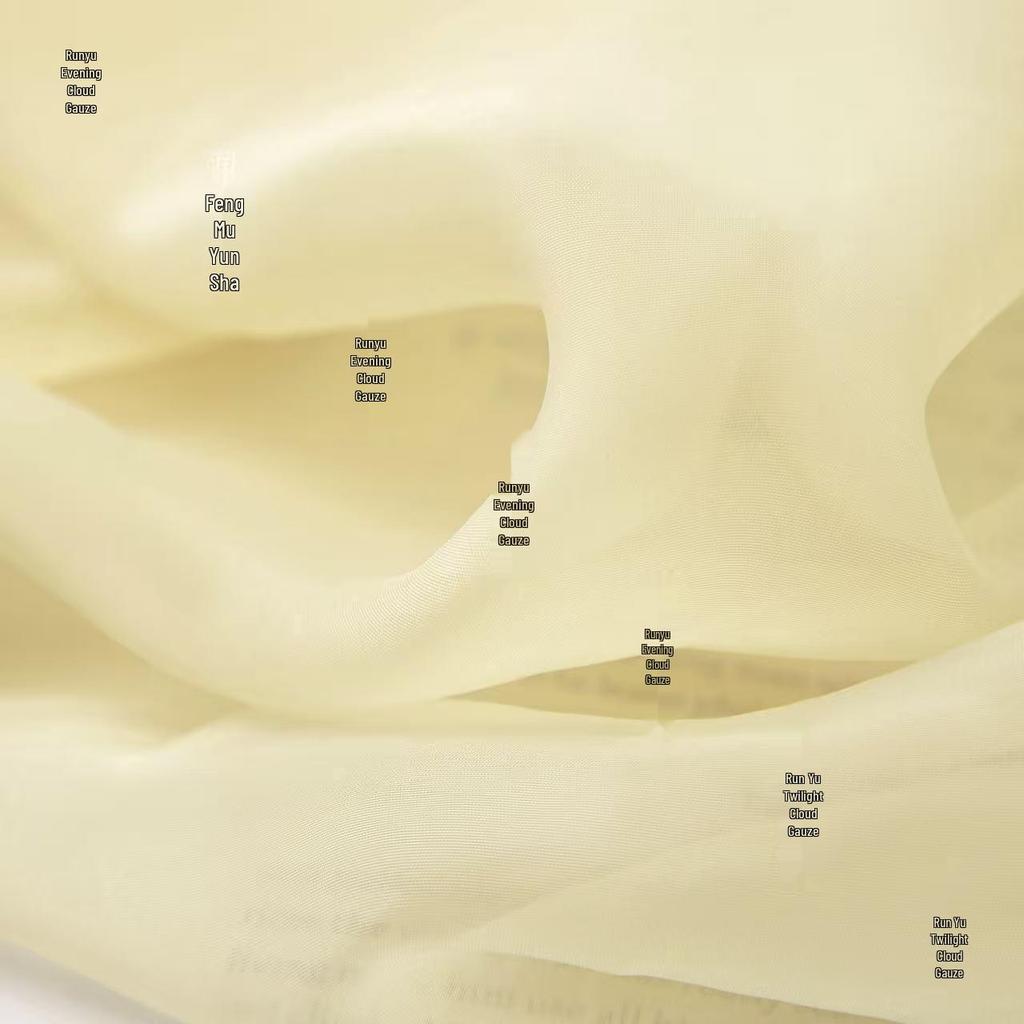 In Stock Twilight Cloud Mist Gauze Organza: Lightweight, Flowing, Slightly Wrinkled, Skin-Friendly, Cool Fabric for Apparel