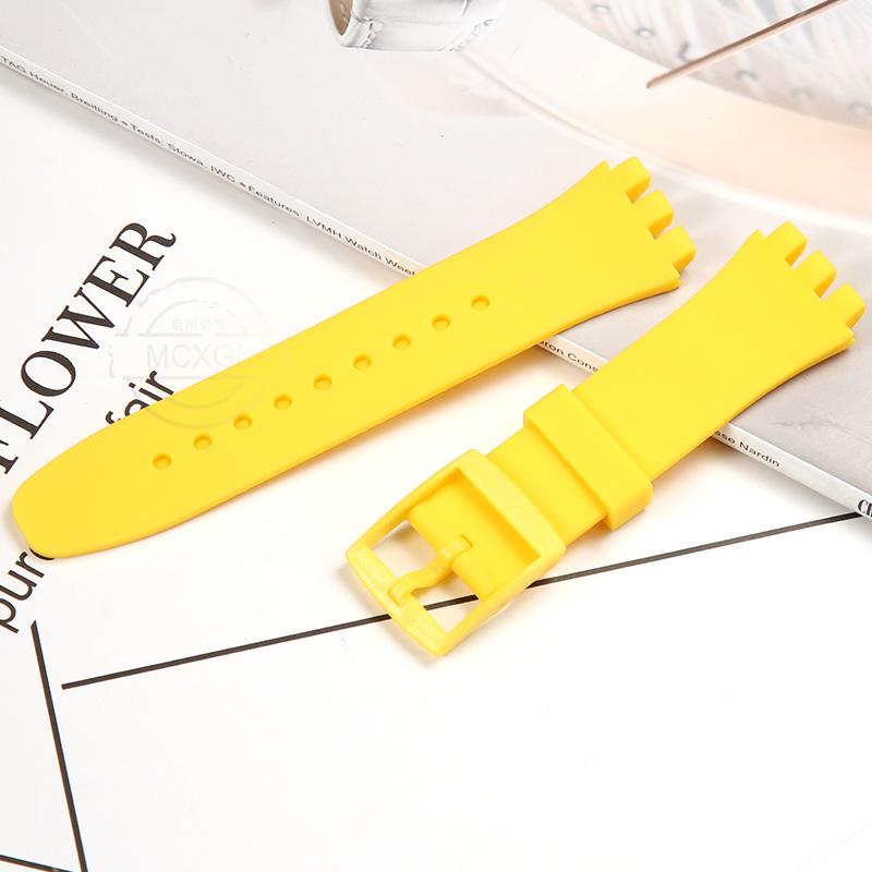 Silicone Strap For Swatch SUSB401 SUSW402 SUSN400 SUSL400 20MM Series Watchband Waterproof Replacement Watch Accessories