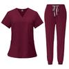 Unisex Beauty Salon Scrub Set: Short Sleeve, Stretch, ICU-Ready