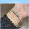 Elegant European Flower Rhinestone Inlay Bracelet Jewelry For Women