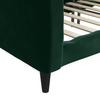 Vidaxl Sofa With Sleeping Function, Dark Green, 80X200Cm, Upholstered In Velvet