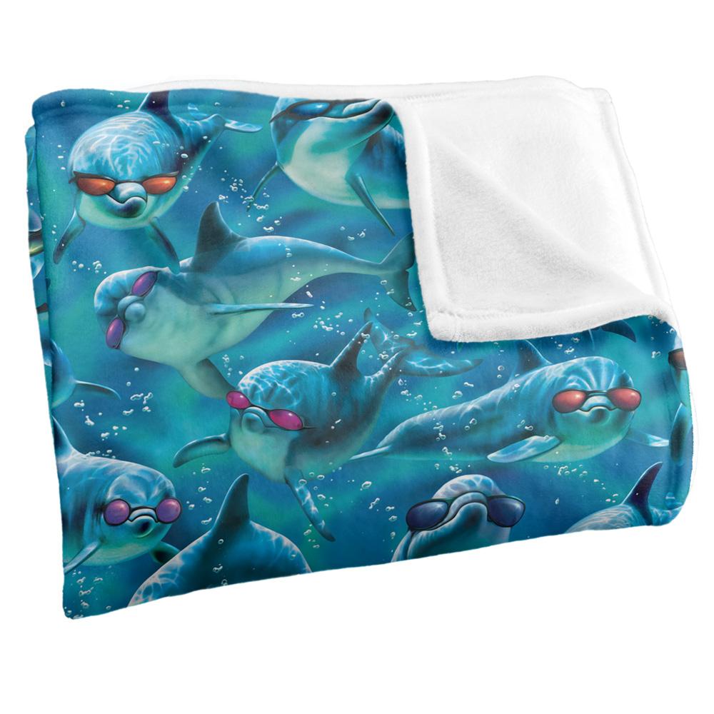 Royce McClure Mod Squad Silky Dolphin Supersoft Blanket