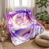 Pink Unicorn Rainbow Theme blanket Lightweight Warm Flannel Blanket Decorative Throw Blanket for Home Decoration