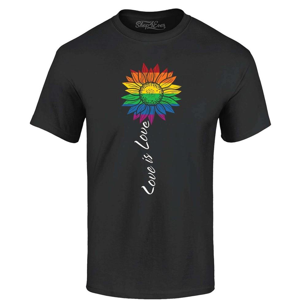Love Is Love Rainbow Flower Gay LGBTQ Pride T-shirt Pride Shirts