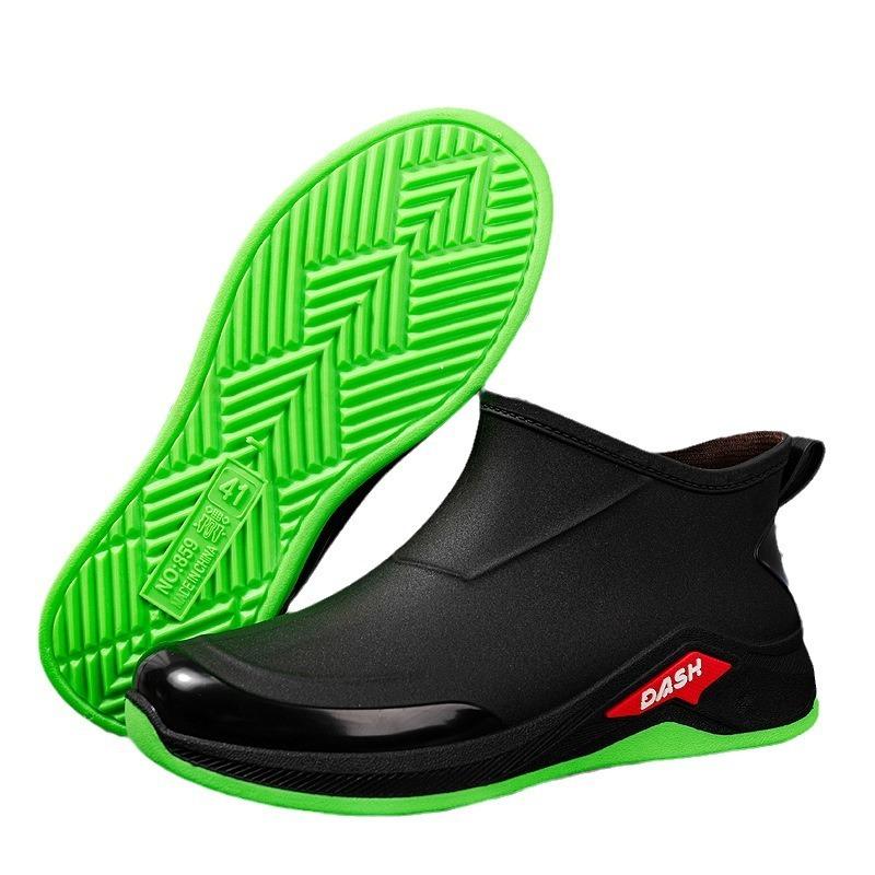 New men's rain shoes waterproof shoes non-slip rain shoes short rain boots fashion casual foot rubber shoes