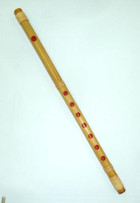 Aomori Nebuta Rattan Cashew Nebuta Hayashi Flute, Wrapped, Lacquered, Shinobue,