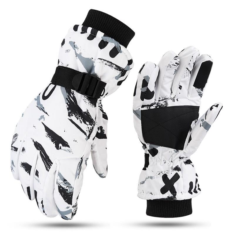Adult Winter Waterproof Windproof Touch Screen Three Layers Thickened Keep Warm Non-slip Riding Skiing Gloves